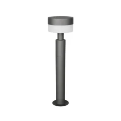LED-sokkellampe Mackenzie, højde 50 cm, antracit, støbt aluminium