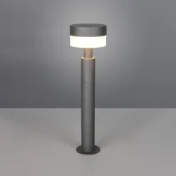 LED-sokkellampe Mackenzie, højde 50 cm, antracit, støbt aluminium
