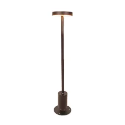 LED-sokkellampe Tango rustbrun, højde 50 cm metal, jordspyd