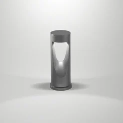 LED-sokkellampe Teo, 30 cm høj, sort, metal, IP65