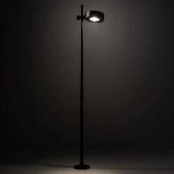 LED-sokkellampe Tessa, sort, aluminium, højde 100 cm