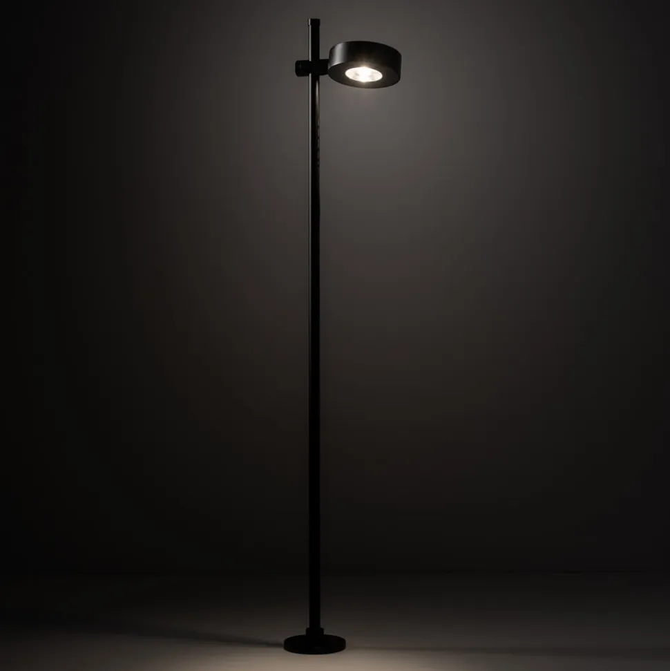 LED-sokkellampe Tessa, sort, aluminium, højde 100 cm