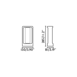 LED-sokkellampe Totem, grå, beton, højde 28,5 cm