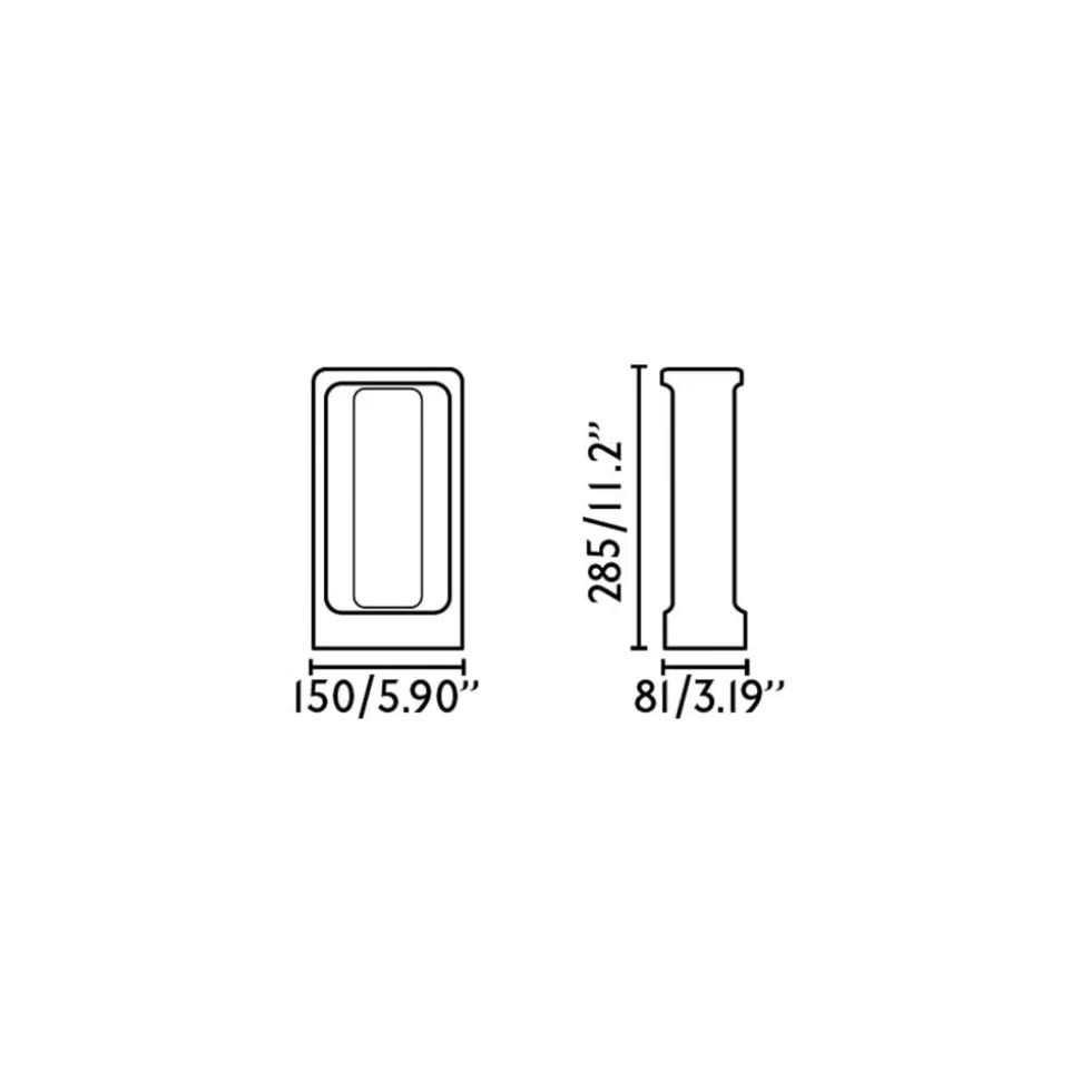 LED-sokkellampe Totem, grå, beton, højde 28,5 cm