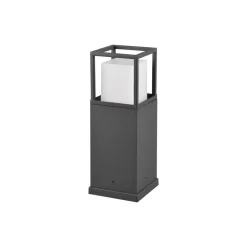 LED-sokkellampe Witham, 40 cm høj, antracit, CCT, IP54
