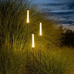 LED-sokkellampe Zola, sort, aluminium, højde 100 cm