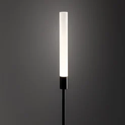 LED-sokkellampe Zola, sort, aluminium, højde 100 cm