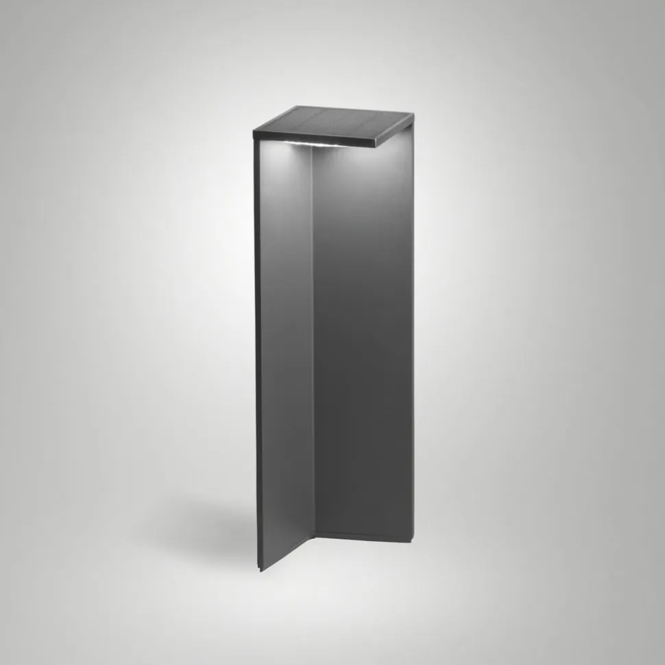 LED-solcellebelysning Fold, mørkegrå, bevægelsessensor, IP54