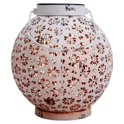 LED-solcellelampe 52854, hvid, metal, 20 cm, IP44, 2 stk