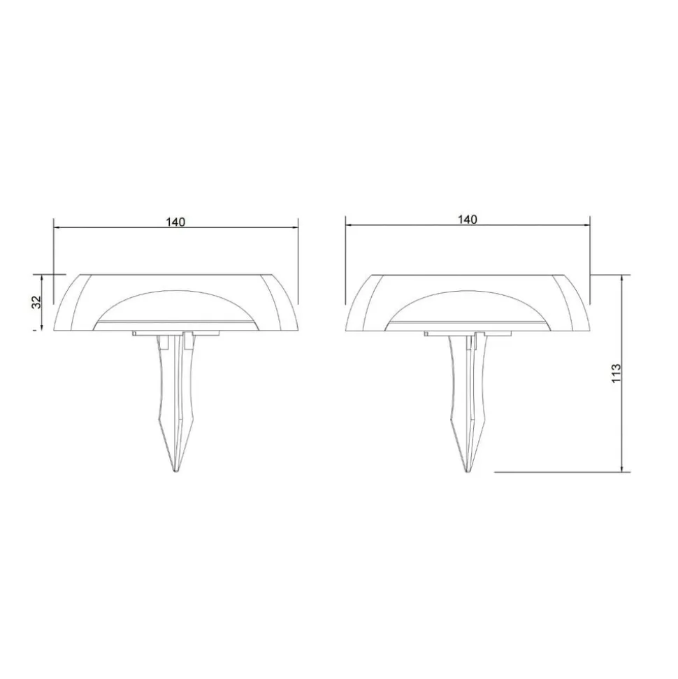 LED-solcellelampe 36505, jordspyd, væglampe, sort, aluminium