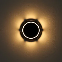 LED-solcellelampe 36506, jordspyd, væglampe, sort, aluminium