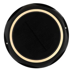 LED-solcellelampe 36506, jordspyd, væglampe, sort, aluminium