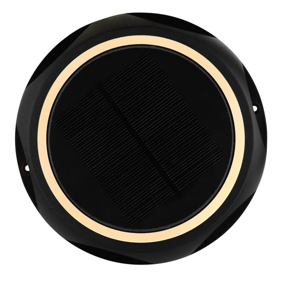 LED-solcellelampe 36506, jordspyd, væglampe, sort, aluminium