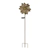 LED-solcellelampe 36578, jordspyd, rustbrun, metal, glas