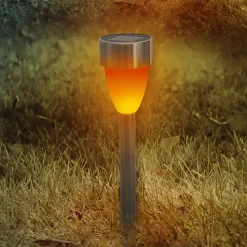 LED-solcellelampe 4135006 med flammeeffekt 6er-sæt