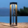 LED-solcellelampe Borne med sensor, 45 cm, grå