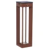 LED-solcellelampe Borne med sensor, 45 cm, corten