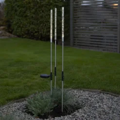 LED-solcellelampe Bubbly i sæt af 3, varm hvid