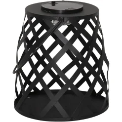 LED-solcellelampe Calabria, diamantmønster, 20 cm