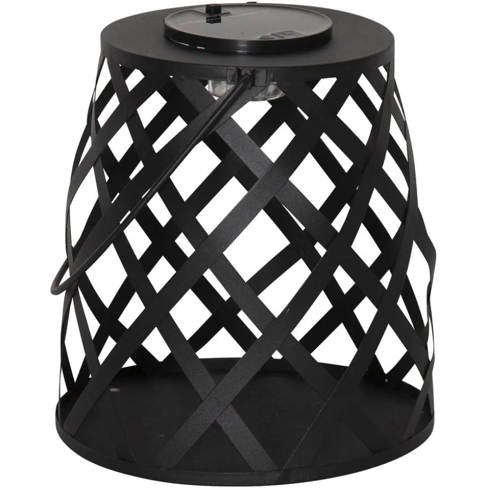 LED-solcellelampe Calabria, diamantmønster, 20 cm