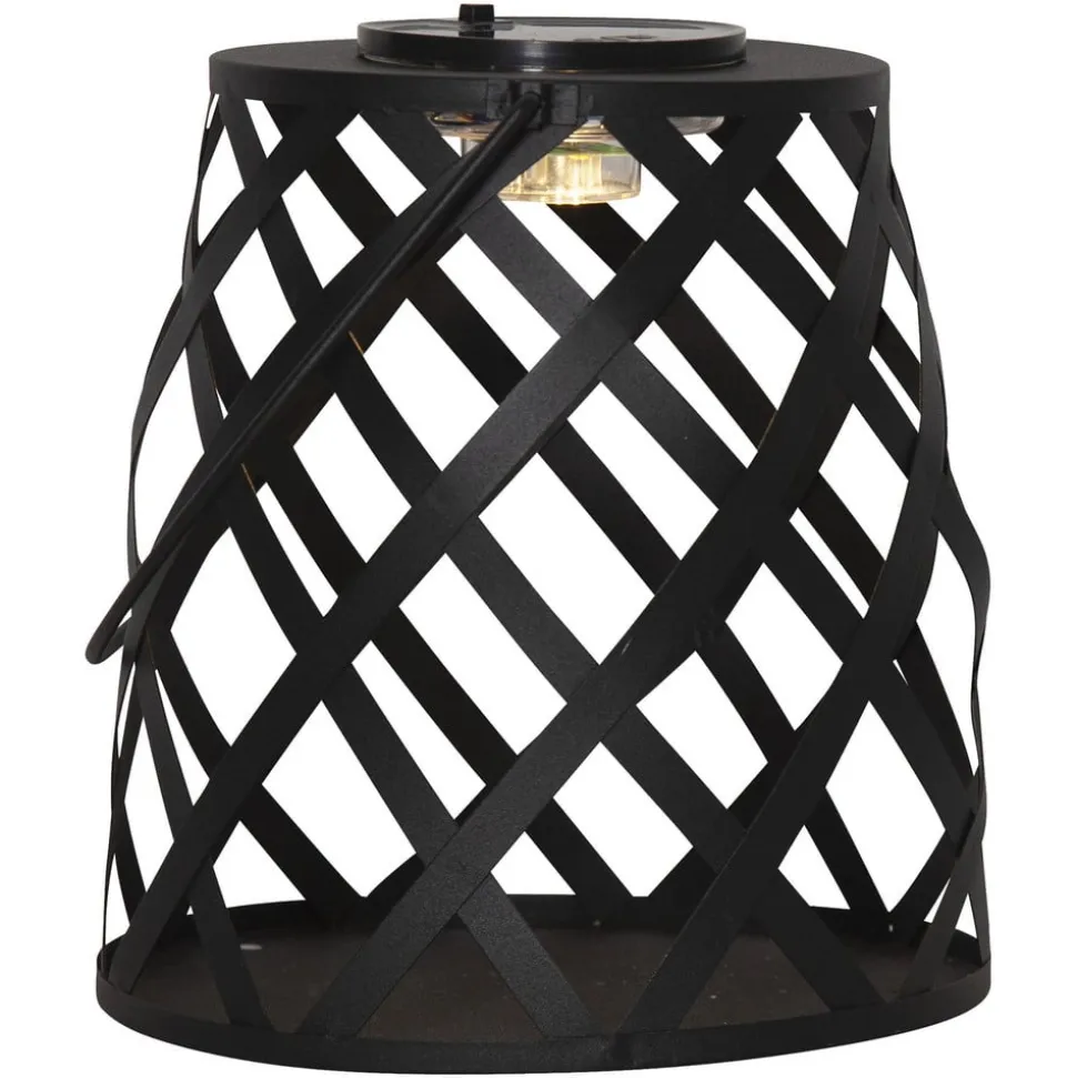 LED-solcellelampe Calabria, diamantmønster, 20 cm