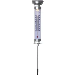 LED-solcellelampe Celsius, udendørstermometer