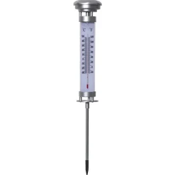 LED-solcellelampe Celsius, udendørstermometer
