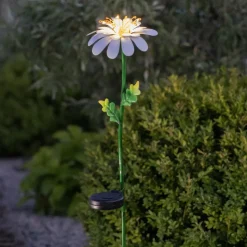 LED-solcellelampe Daisy i daisyform