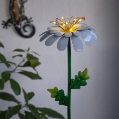 LED-solcellelampe Daisy i daisyform