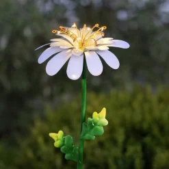 LED-solcellelampe Daisy i daisyform