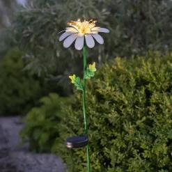 LED-solcellelampe Daisy i daisyform