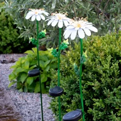 LED-solcellelampe Daisy i daisyform
