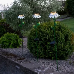 LED-solcellelampe Daisy i daisyform