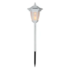 LED-solcellelampe Flame, 4-i-1, hvid