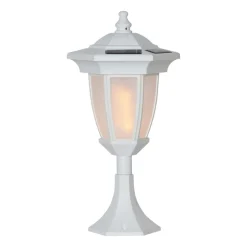 LED-solcellelampe Flame, 4-i-1, hvid