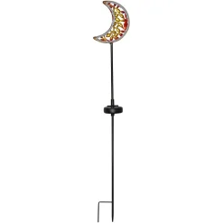 LED-solcellelampe Linny Moon med jordspyd