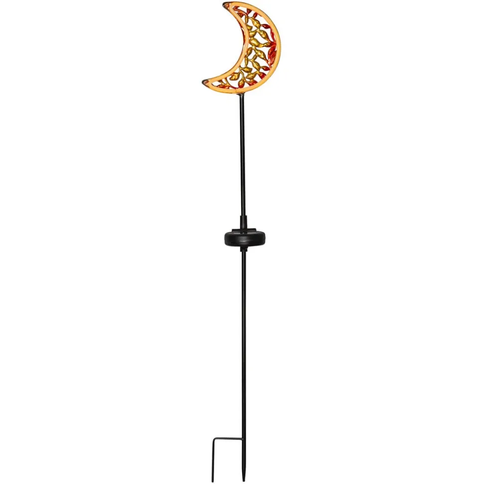 LED-solcellelampe Linny Moon med jordspyd