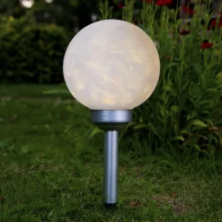 LED-solcellelampe Lunay, roterende lyskilde