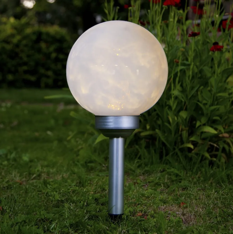 LED-solcellelampe Lunay, roterende lyskilde