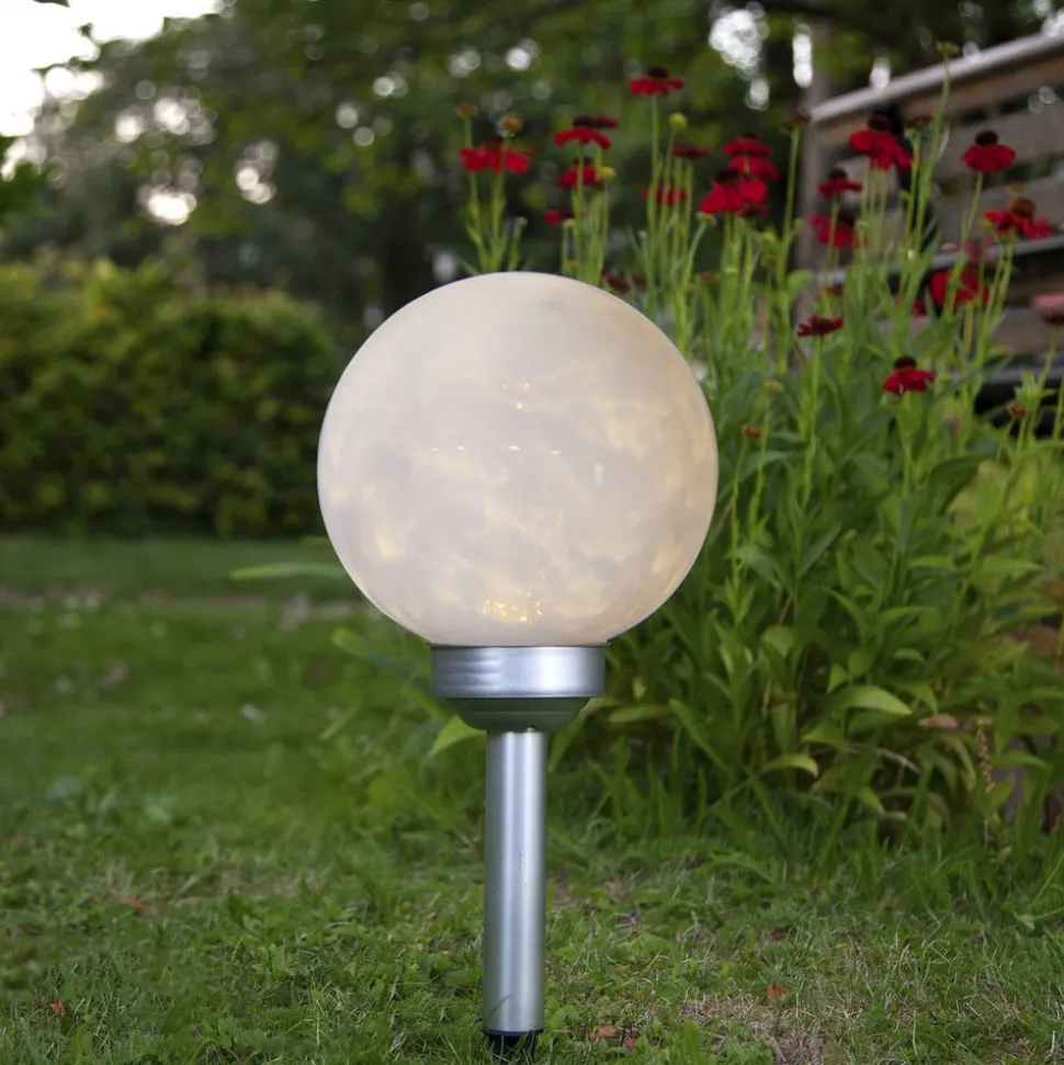 LED-solcellelampe Lunay, roterende lyskilde