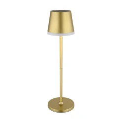 LED-solcellelampe, metal, guldfarvet, højde 41 cm, IP44