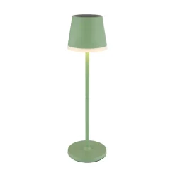 LED-solcellelampe, metal, lysegrøn, højde 41 cm, IP44