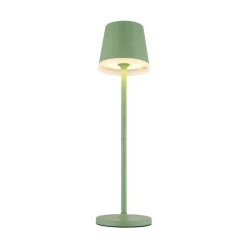 LED-solcellelampe, metal, lysegrøn, højde 41 cm, IP44
