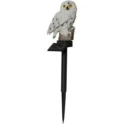 LED-solcellelampe Owl med jordspyd