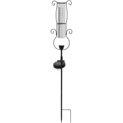 LED-solcellelampe Pluvio med regnmåler