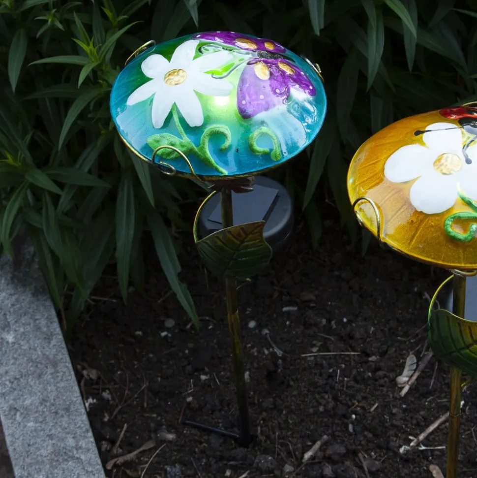 LED-solcellelampe Salona, blå/grøn