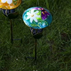 LED-solcellelampe Salona, blå/grøn