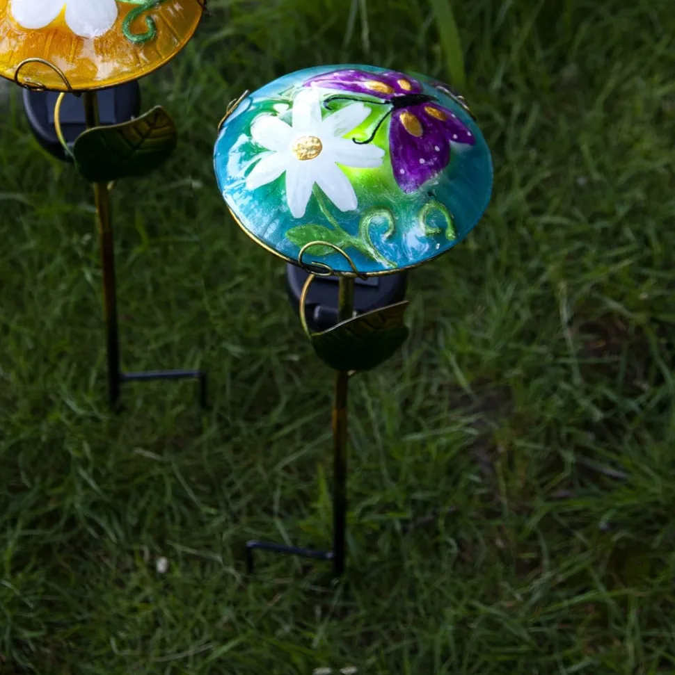 LED-solcellelampe Salona, blå/grøn