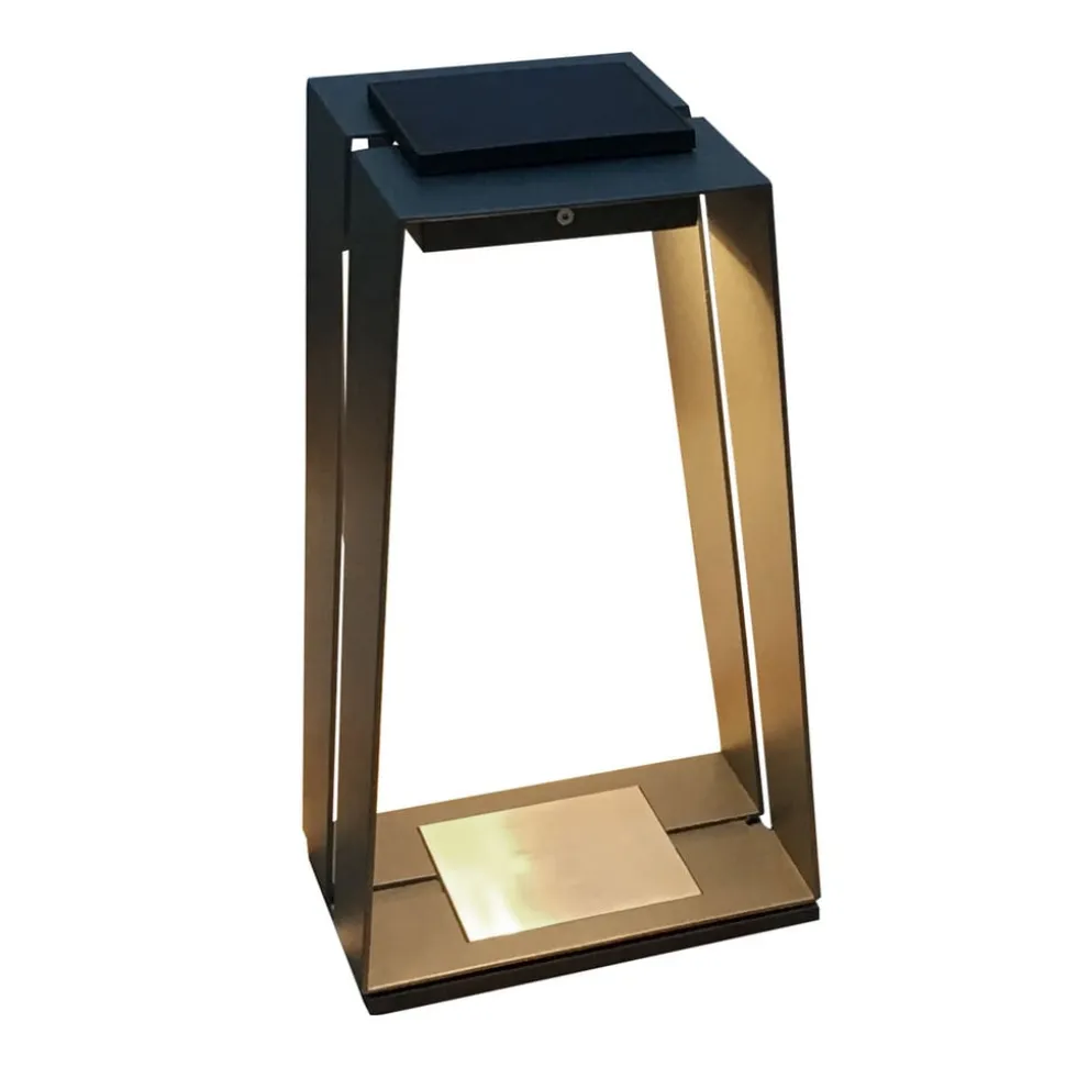 LED-solcellelampe Skaal i aluminium, 40 cm, grå