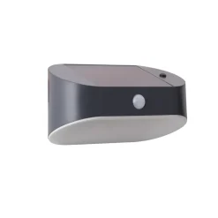 LED-solcellelampe til væg 67421BK-PIR, bevægelsessensor